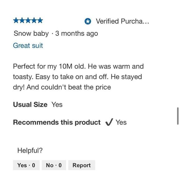 NEW! Snozu Baby 1-piece Cozy Snowsuit for Boy Girl Unisex, Blue - Picture 10 of 15